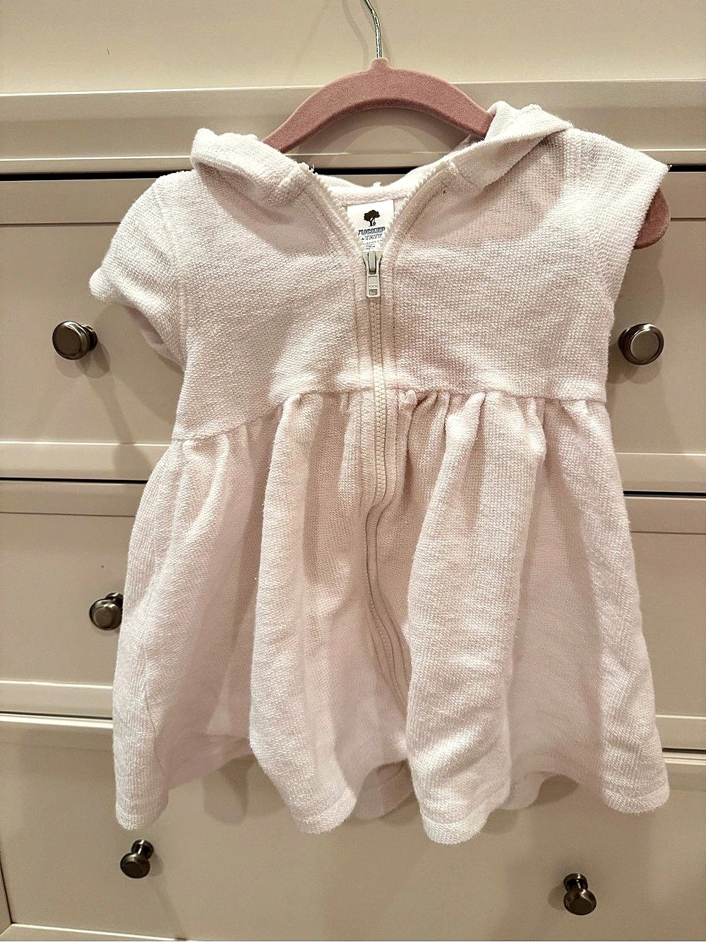 Tucker + Tate White Towel Dress Zip Up Cover Up Size 18M Like New